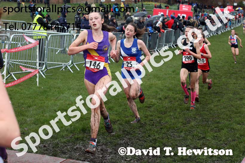 Junior girls 2019 New Balance English Schools Cross Country Champs, Temple Newsam, Leeds. Photo:  David T. Hewitson/Sports for All Pics